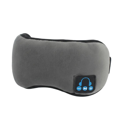 Gray sleep mask with blue accents on a white background